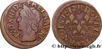 FRANCE Double tournois, type de Warin LOUIS XIII La Rochelle 1642 (18,5mm, 2,68g, 6h) -