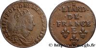 FRANCE Liard de cuivre, 2e type LOUIS XIV THE SUN KING Meung-sur-Loire 1656 (22mm, 3,50g, 6h) -