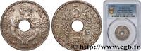 FRENCH INDOCHINA Essai - piéfort 5 Centièmes FRENCH INDOCHINA Paris 1923 (24mm, 10,00g, 12h) -