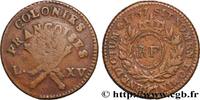 LOUIS XV THE BELOVED 3 Sous 9 Deniers ou 1/4 d’esqualin contremarqué RF LOUIS XV THE BELOVED Paris 1767 (28mm, 12,70g, 6h) -