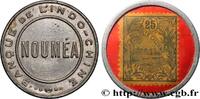 NEW CALEDONIA 25 Centimes (Timbre-Monnaie) Banque de l’Indochine NEW CALEDONIA ND (1922) (31mm, 1,06g, 10h) -