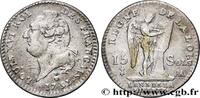FRANCE 15 sols dit au génie, type FRANCAIS LOUIS XVI Metz 1791 (23,5mm, 5,06g, 6h) -