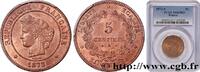 FRANCE 5 centimes Cérès III REPUBLIC Paris 1872 (25mm, 5g, 6h) -