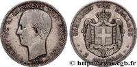 GREECE 2 Drachmes Georges Ier GREECE Paris 1873 (23mm, 9,97g, 6h) -
