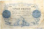 FRANCE 20 Francs type 1871 - Bleu 1871 F+