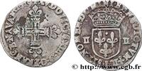 FRANCE Quart d'écu, à la croix fleurdelisée, titulature c LOUIS XIII Bayonne 1616 (26,5mm, 9,40g, 10h) -