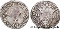FRANCE Quart d'écu, croix feuillue de face HENRY IV Rennes 1606 (29mm, 9,58g, 10h) -