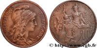 FRANCE 10 centimes Daniel-Dupuis, Flan Mat III REPUBLIC 1898 (30mm, 10,02g, 6h) -