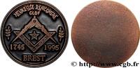 FRANCE Médaille, GLOF, Heureuse rencontre FRANC - MAÇONNERIE 29 - Brest 1995 (62,5mm, 64,60g, 12h) -