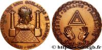 FRANCE Médaille, Centenaire des lois scolaires et laïques FRANC - MAÇONNERIE 1981 (60,5mm, 104,79g, 12h) -
