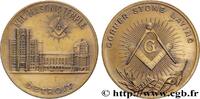 FRANCE ORIENT DE DETROIT, NEW MASONIC TEMPLE USA DETROIT 1922 (34,5mm, 16,53g, 12h) -