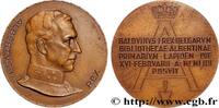 FRANCE Médaille, Bibliothèque Albertine BELGIQUE - ROYAUME DE BELGIQUE - BAUDOUIN Ier 1954 (70,5mm, 139,71g, 12h) -