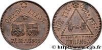 FRANCE ORIENT DE LIEGE - LA PARFAITE INTELLIGENCE ET L’ET BELGIQUE 1869 (25,5mm, 4,94g, 12h) -