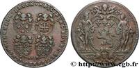 FRANCE Jeton Br 30, les quatre échevins LYONNAIS - CONSULAT DE LYON 1721 (30,5mm, 9,28g, 6h) -