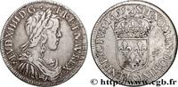 FRANCE Demi-écu, portrait à la mèche longue LOUIS XIV THE SUN KING Troyes 1655 (32,5mm, 13,46g, 6h) -