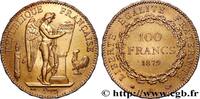 FRANCE 100 francs or Génie, tranche inscrite en relief Di III REPUBLIC Paris 1879 (35mm, 32,21g, 6h) -