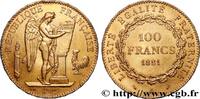 FRANCE 100 francs or Génie, tranche inscrite en relief Di III REPUBLIC Paris 1881 (35mm, 32,29g, 6h) -