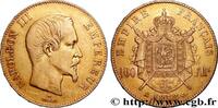 FRANCE 100 francs or Napoléon III tête nue SECOND EMPIRE Paris 1858 (35mm, 32,16g, 6h) -