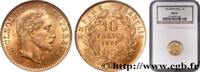 FRANCE 10 francs or Napoléon III, tête laurée, type défin SECOND EMPIRE Strasbourg 1867 (19mm, 3,23g, 6h) -