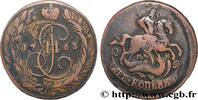 RUSSIA 2 Kopecks Catherine II RUSSIA Moscou 1763 (32,18mm, 20,46g, 12h) -
