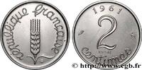 FRANCE Essai de 2 centimes Épi V REPUBLIC Paris 1961 (17mm, 2,30g, 6h) -