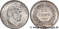 FRANCE 25 centimes Louis-Philippe LOUIS-PHILIPPE I Rouen 1845 (15mm, 1,25g, 6h) -
