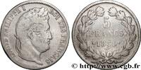 FRANCE 5 francs Ier type Domard, tranche en creux LOUIS-PHILIPPE I Marseille 1831 (37mm, 24,45g, 6h) -