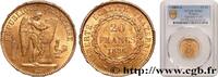 FRANCE 20 francs or Génie, IIIe République III REPUBLIC Paris 1886 (21mm, 6,45g, 6h) -