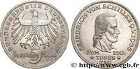 GERMANY 5 Mark Friedrich von Schiller GERMANY Stuttgart 1955 (29mm, 11,30g, 12h) -