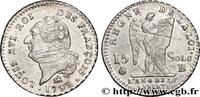 FRANCE 15 sols dit au génie, type FRANÇOIS LOUIS XVI Rouen 1792 (23,5mm, 5,06g, 6h) -