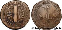 FRANCE 5 sols SIEGE OF MAINZ Mayence 1793 (31,5mm, 21,52g, 12h) -