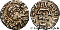 FRANCE Triens à la croix ancrée, AIGOBERTVS monétaire PARIS (PARISIUS) Paris s.m. (10,5mm, 1,02g, 7h) -