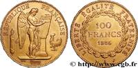 FRANCE 100 francs or Génie, tranche inscrite en relief Di III REPUBLIC Paris 1886 (35mm, 32,22g, 6h) -