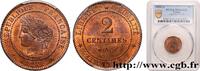 FRANCE 2 centimes Cérès III REPUBLIC Paris 1888 (20mm, 2,04g, 6h) -