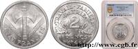 FRANCE 2 francs Francisque FRENCH STATE Beaumont-Le-Roger 1944 (27,02mm, 2,2g, 6h) -