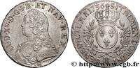 FRANCE Écu aux branches d'olivier, buste habillé LOUIS XV THE BELOVED La Rochelle 1736 (40,5mm, 29,33g, 6h) -