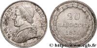 ITALY - PAPAL STATES - PIUS IX (Giovanni Maria Mas 20 Baiocchi an V ITALY - PAPAL STATES - PIUS IX (Giovanni Maria Mastai Ferretti) Rome 1850 (23mm, 5,41g, 6h) -