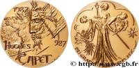 FRANCE Médaille, Millénaire Capétien, n°749 CINQUIÈME RÉPUBLIQUE Monnaie de Paris 1987 (82mm, 257,82g, 12h) -