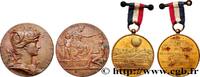 FRANCE Lot de 2 médailles, Ballon captif et Exposition Un EXPOSITIONS 1878-1889 (92mm, 124,38g, 12h) -