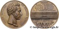 FRANCE Médaille, Pose de la première pierre de la caserne MONUMENTS 1826 (50,5mm, 53,66g, 12h) -