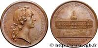 FRANCE Médaille, Projet de construction du nouvel Hôtel d MONUMENTS 1758 (41,5mm, 30,30g, 12h) -