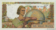 FRANCE 10000 Francs GÉNIE FRANÇAIS FRANCE 10000 Francs GÉNIE FRANÇAIS 1953 VF+ -