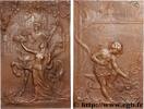 FRANCE Plaquette, Exposition Universelle et International EXPOSITIONS UNIVERSELLES Belgique, Gand 1913 (79,5mm, 120,45g, 12h) -
