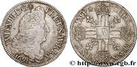 FRANCE Demi-écu aux huit L, 1er type LOUIS XIV THE SUN KING Paris 1691 (33mm, 12,9g, 6h) -