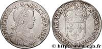 FRANCE Demi-écu, portrait à la mèche longue LOUIS XIV THE SUN KING Angers 1652 (31,5mm, 13,62g, 6h) -