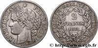 FRANCE 2 francs Cérès, avec légende III REPUBLIC Bordeaux 1871 (27mm, 9,80g, 6h) -