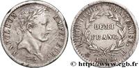 FRANCE Demi-franc Napoléon Ier tête laurée, République fr PREMIER EMPIRE / FIRST FRENCH EMPIRE La Rochelle 1808 (18mm, 2,51g, 6h) -