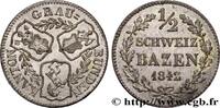 SWITZERLAND - CONFEDERATION OF HELVETIA - CANTON O 1/2 Batzen SWITZERLAND - CONFEDERATION OF HELVETIA - CANTON OF GRISONS 1842 (19,50mm, 2,15g, 12h) -