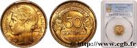 FRANCE 50 centimes Morlon, avec raisin, 9 et 2 ouverts III REPUBLIC 1932 (18mm, 2,0g, 6h) -
