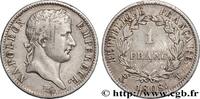 FRANCE 1 franc Napoléon Ier tête laurée, République franç PREMIER EMPIRE / FIRST FRENCH EMPIRE Nantes 1808 (23mm, 4,89g, 6h) -